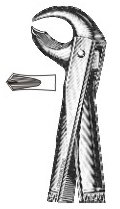 Щипцы № 99 (777-156) для удаления моляров нижней челюсти