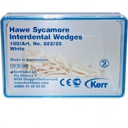 Kerr - Sycamore Клинья деревянные 822/20 белые, 100шт.