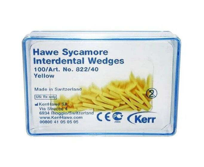 Kerr - Sycamore Клинья деревянные 822/40 желтые, 100шт.