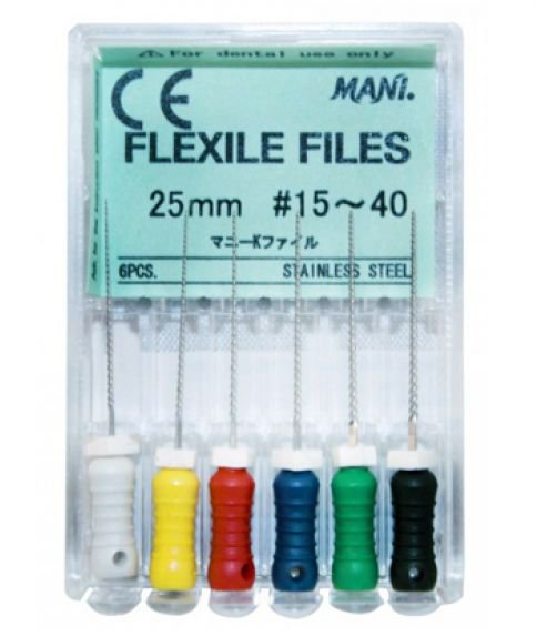 Mani - Flexile Files 25mm 15 6шт. каналорасширители ручные