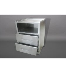 Столик анестезиолога СА-2П (нерж., ниша, 2 ящика)