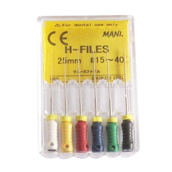 Mani - H-File 25mm 35 6шт. корневые буравы