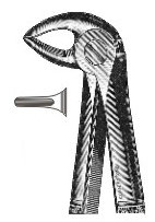Щипцы № 33 A (777-123) для корней нижней челюсти