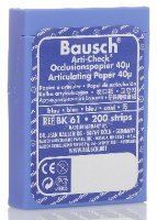 Артикуляционная бумага Bausch - BK 61 синяя 200 листов, 40мкм