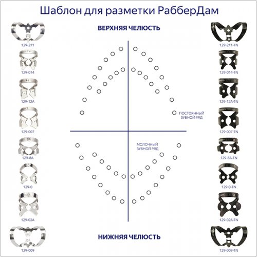 Шаблон для разметки РабберДам (картон)