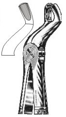 Щипцы № 67 A (777-137) для удаления зубов мудрости верхней челюсти