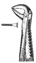 Щипцы № 74 N (777-142) для удаления корней и резцов нижней челюсти